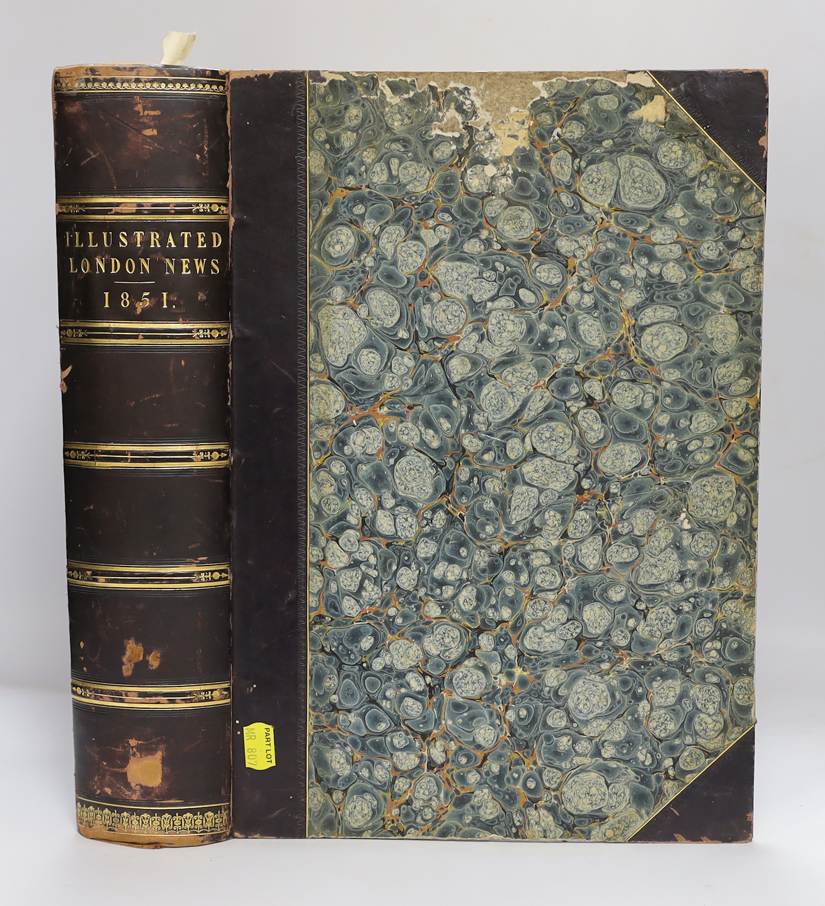 Bound volumes Illustrated London News: 1847, 1847, 1851, 1869, 1869, quantity of loose issues, 1920s and 1930s Illustrated London News